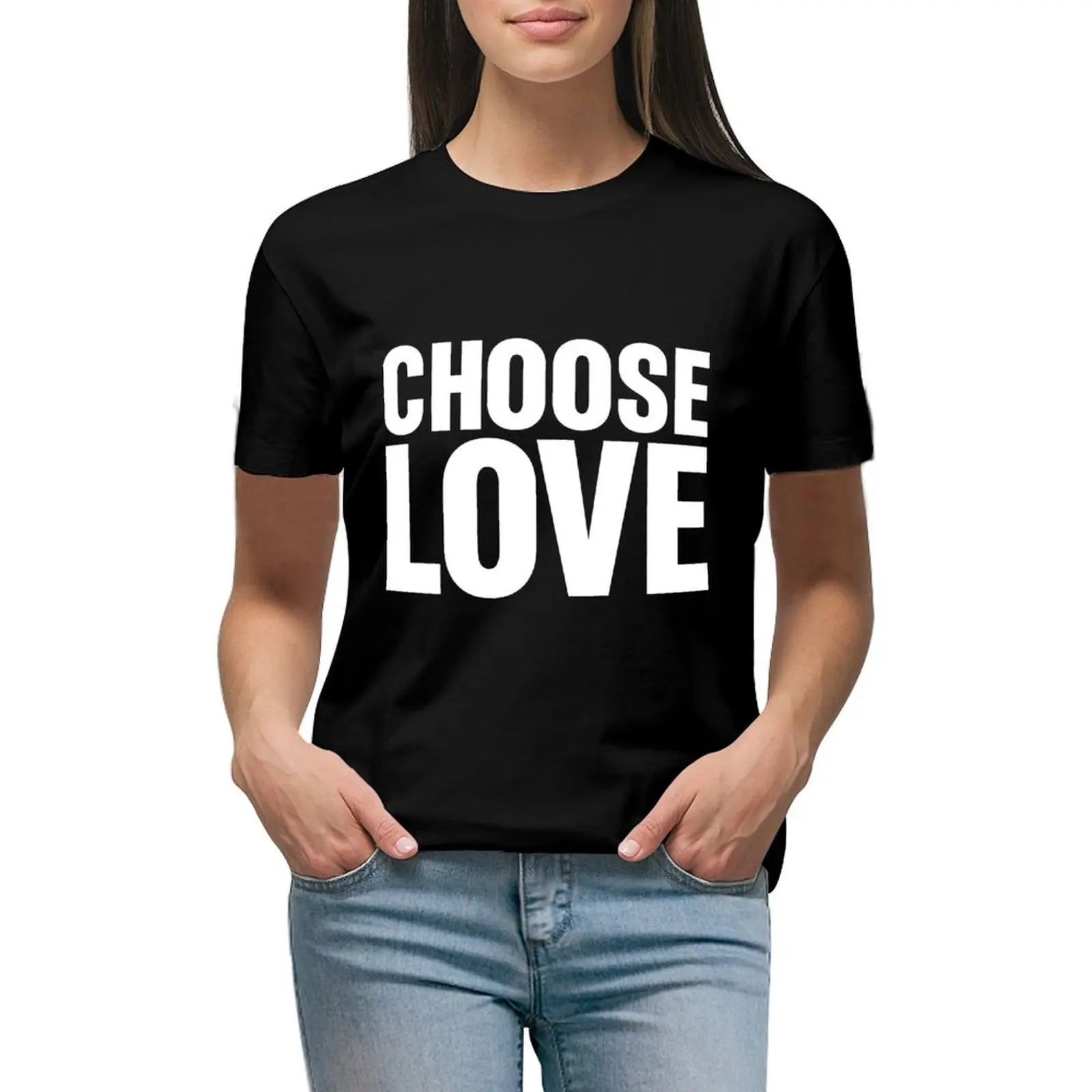 

Choose Love T-shirt vintage clothes summer top t shirt for Women