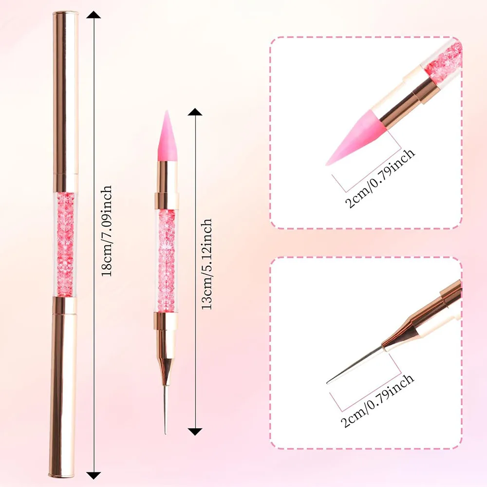 Rhinestones Picker Doting Pen Dual-Ended Wax Pencil Pen Rhinestone Picker Double Head Applicator Gems Stick Tool