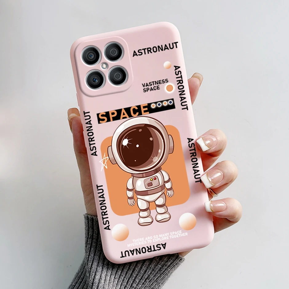 Exquisite Cartoon Painted Liquid Silicone Phone Case in Bumper Design