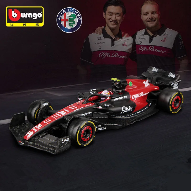 Bburago 1:43 F1 2023 24 # Zhou Guanyu Alfa Romeo F1 Team Paletto C43 77 # Valtteri Bottas Lega Die Cast Modello Di Auto Da Corsa Giocattoli Per Bambin