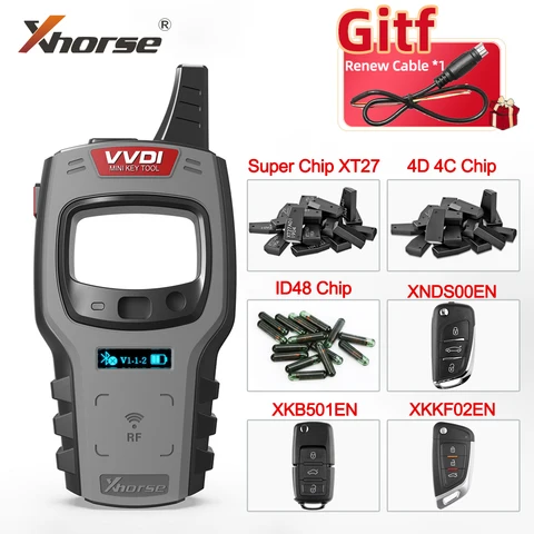 Xhorse VVDI Mini Key Tool Remote Car Key Programmer Support iOS Android With 96bit 48-Clone Function With VVDI XT27 Super Chip