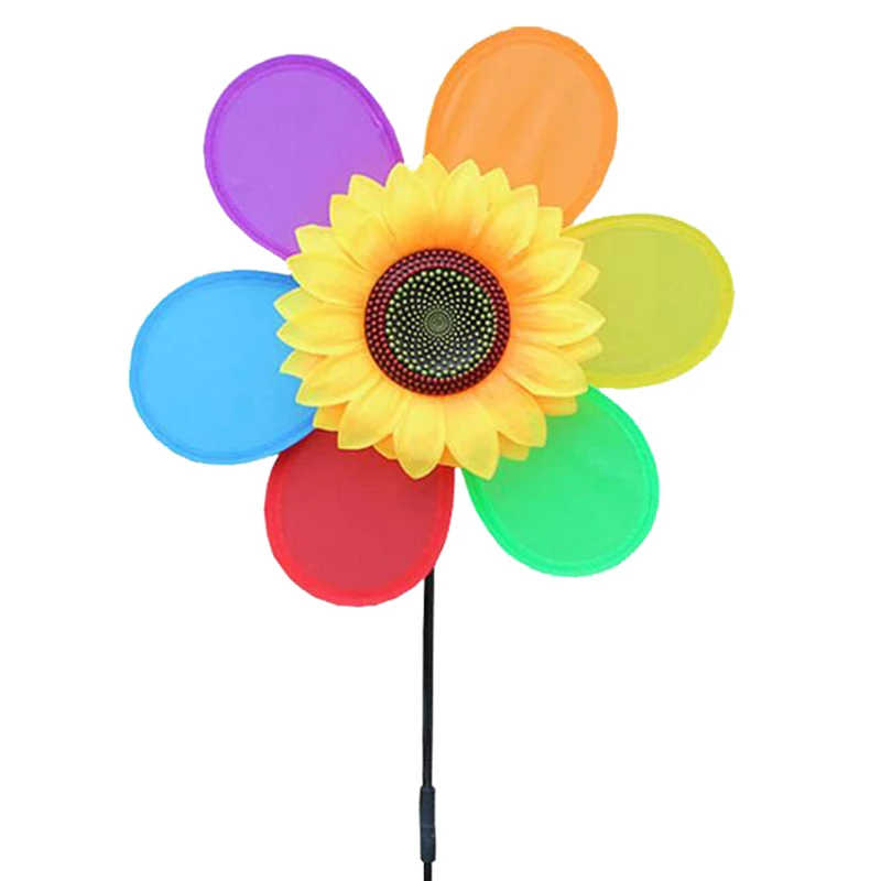 Sunflower Windmill Toy Kids DIY Outdoor Toys Garden Yard Decoration