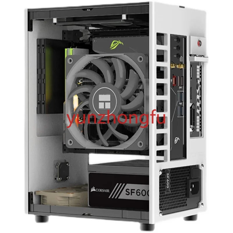 

Lzmod 5,5-литровый F1-SFX одинарный дисплей SFXL блок питания itx маленькое шасси с двухсторонними перевернутыми отверстиями для отвода тепла