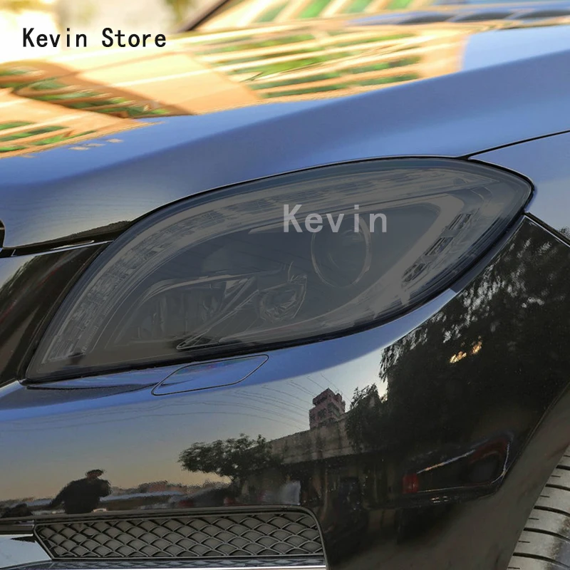 

Для ML Class 2012-2015-аксессуары для автомобильной фары Защитная фронтальная пленка прозрачная Дымчатая черная наклейка из ТПУ