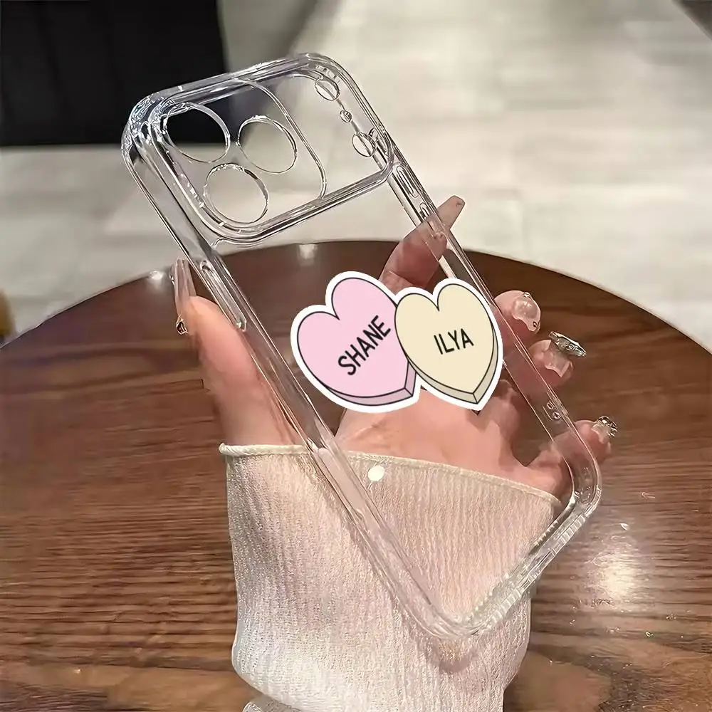 Sleek Transparent Heated Phone Case with Hot Rivalry Design