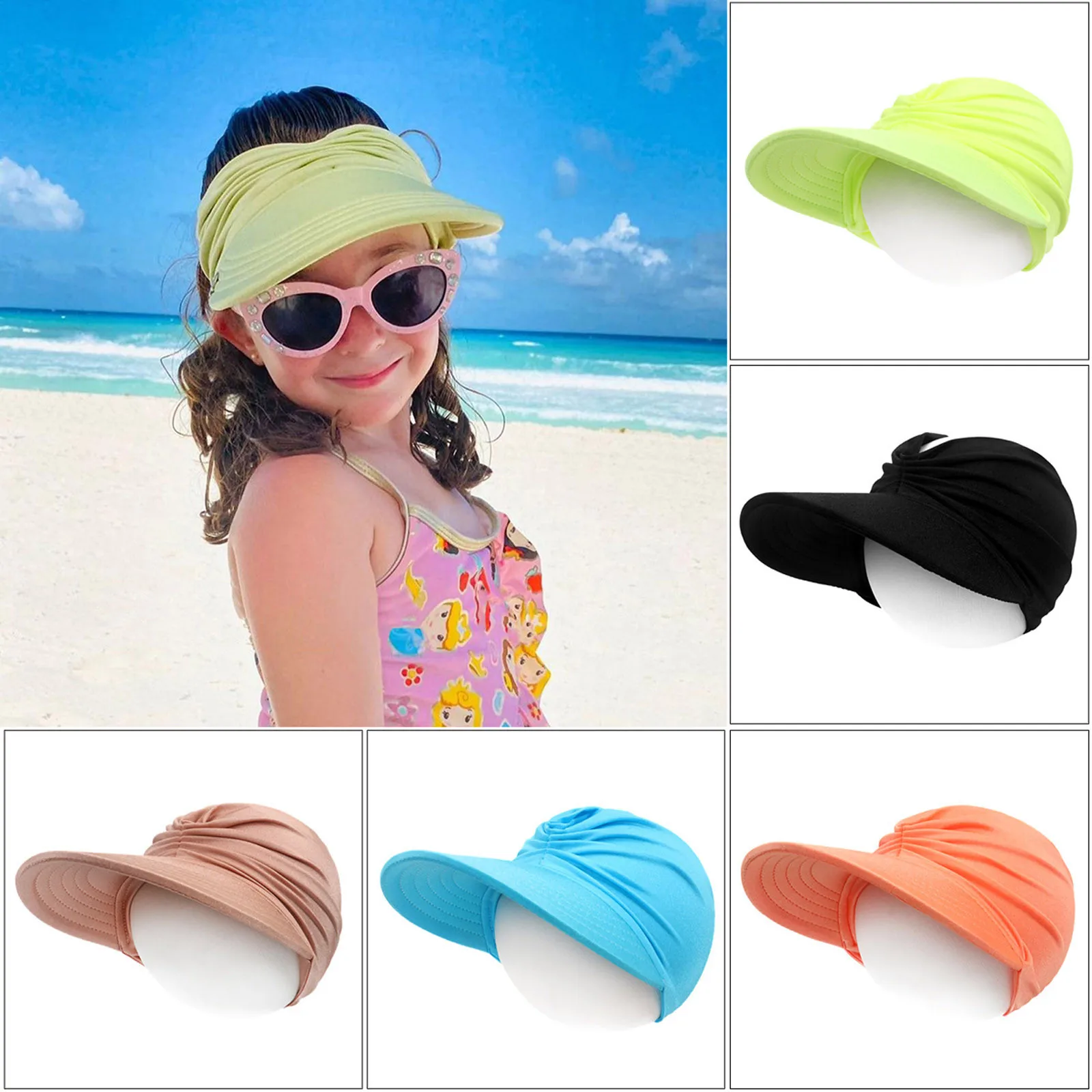 Summer Sun Hat Baby Kids Sun Visor Anti ultraviolet Empty Top Caps Boys