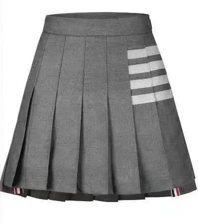 

High Quality Korean Fashion TB Front Short Back Long Four-bar Pleated Skirt Wang Xinling Same Suit Skirts for Women