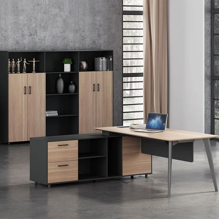 Design Executive Office Desk Set Manager Office Furniture Commercial Furniture Work Desk Wooden Luxury Table With Chairs