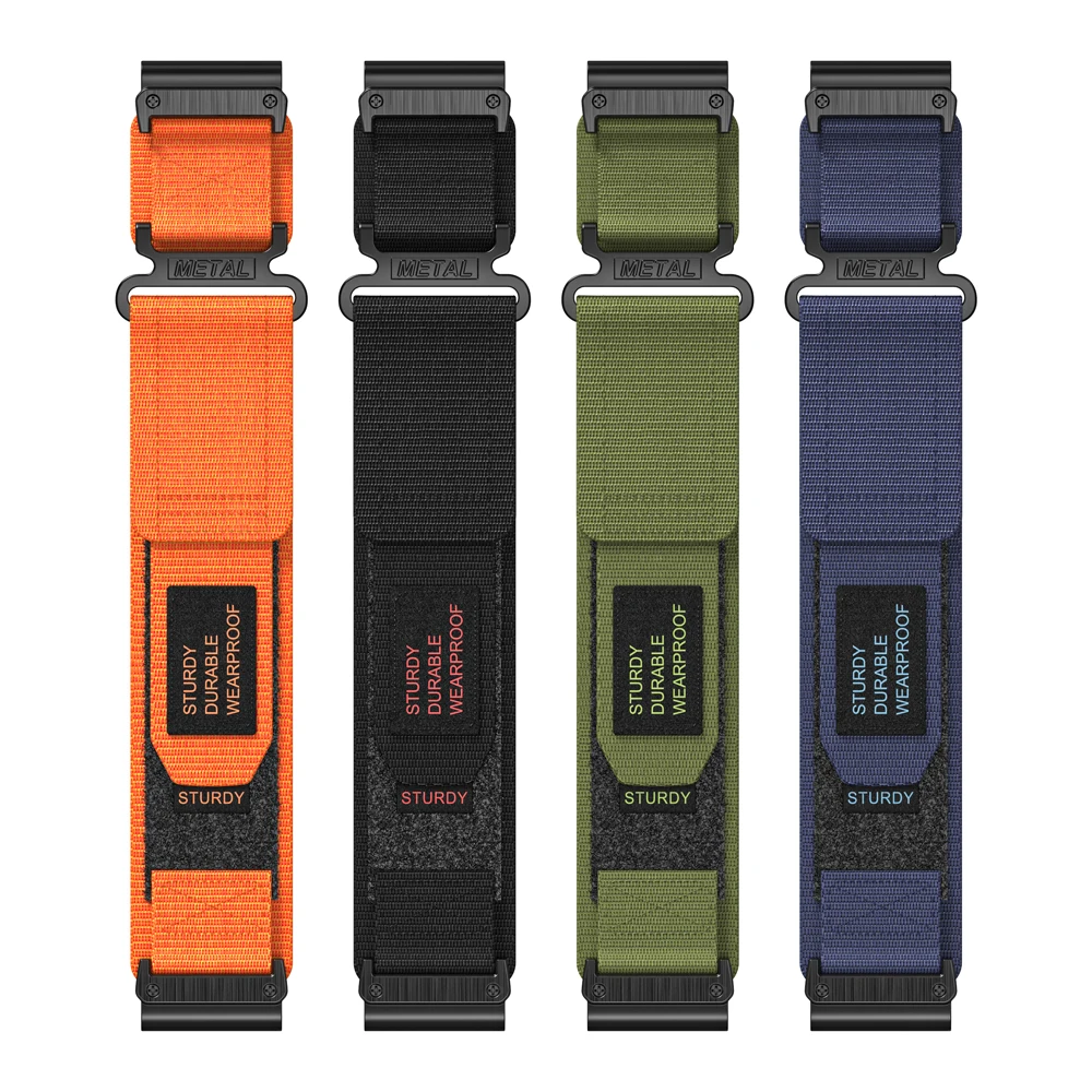 Nylon Braided Easy-Fit Watch Band - 26mm & 22mm Strap