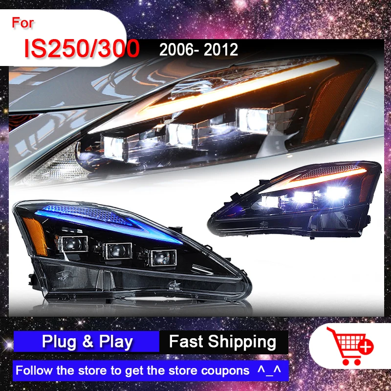 

Car Headlights for Lexus IS Series IS300 IS250 2006-2012 Head Lights All LED DRL Lens Dynamic Turn Signal Lamps Auto Assembly