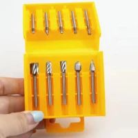 10 pieces carbide file set, carbide tungsten steel double-edge rotary file milling head, woodworking grinding and engraving 2
