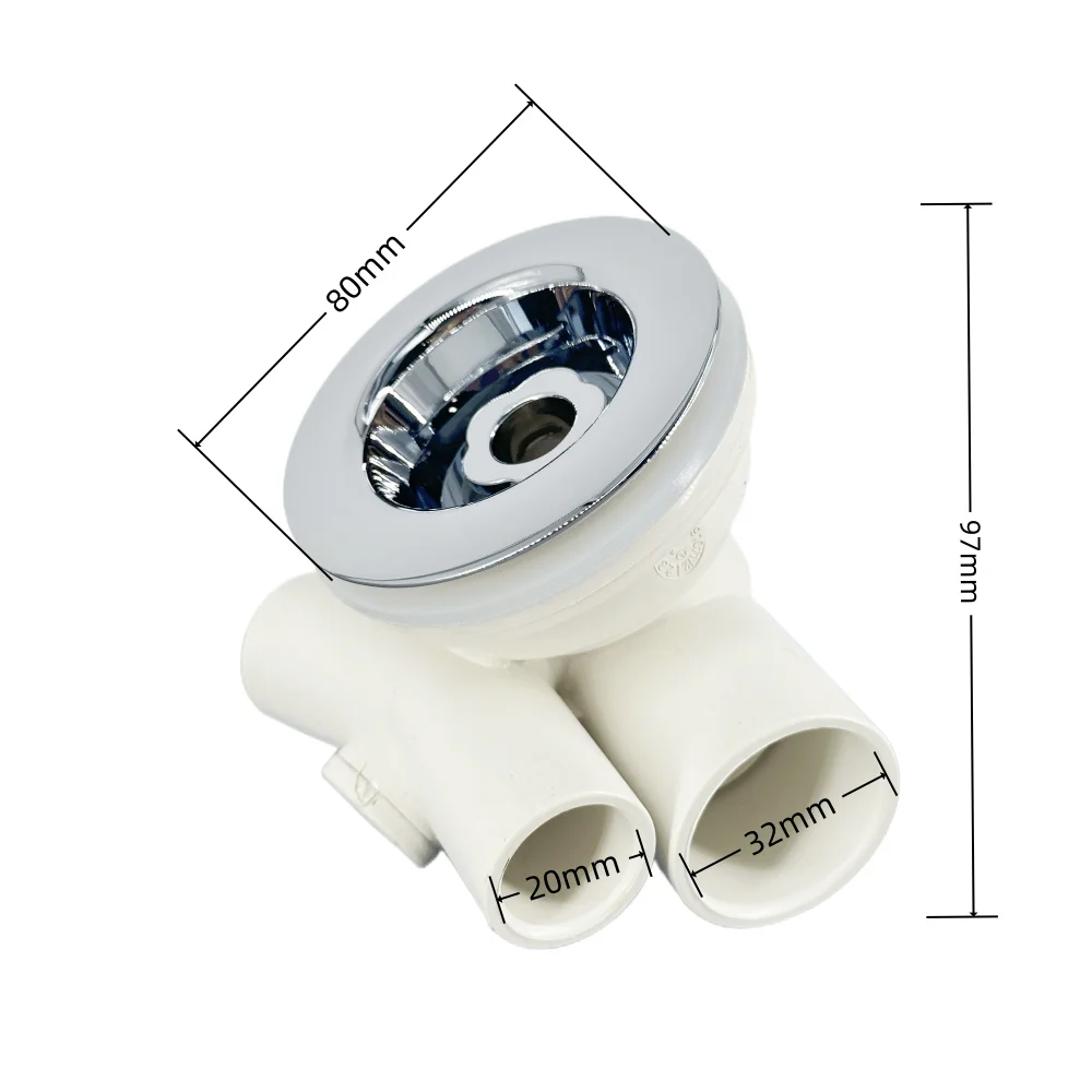 80mm Cover 32mm Water-in Jet Nozzle Ultra-thin Adjustable Nozzle (V-type) Massage Bathtub Bubble Hot Tub Water Jet