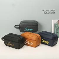 Personalized Embroidery Men's and women's handbags multi-functional waterproof makeup bag towel toothbrush storage bag 1