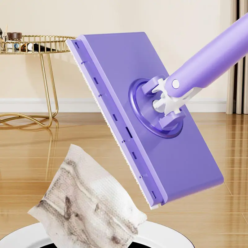 Hands-Free Cleaning Mop for Floor/Window 360°Rotation Mini Mop for Wet Wipes Household Kitchen Cleaning Tool