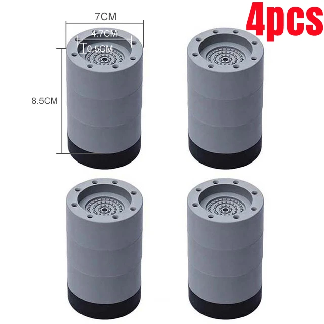4-tlg. Waschmaschinen-Füße Anti-Vibration - Höhenverstellbare Dämmpads