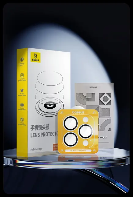 Baseus Camera Lens Protector for iPhone 15 Pro Max Full Corning Lens  Protective Glass for iPhone 15 Pro Plus Camera Lens Glass - AliExpress