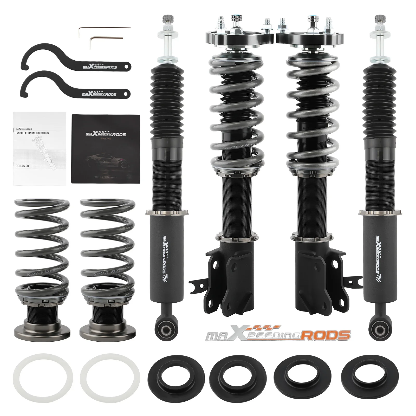 

MaXpeedingrods COT7 комплект регулируемых ударных пружин для Honda Civic & Si 06-11 подвесные пружины
