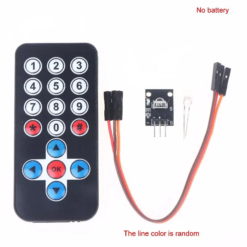 HX1838 Kit de módulo receptor IR sem fio DIY para controle remoto Arduino
