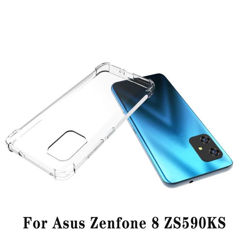 Cover Trasparente Per Asus Zenfone 8 Zs590ks Custodia Morbida Silicone