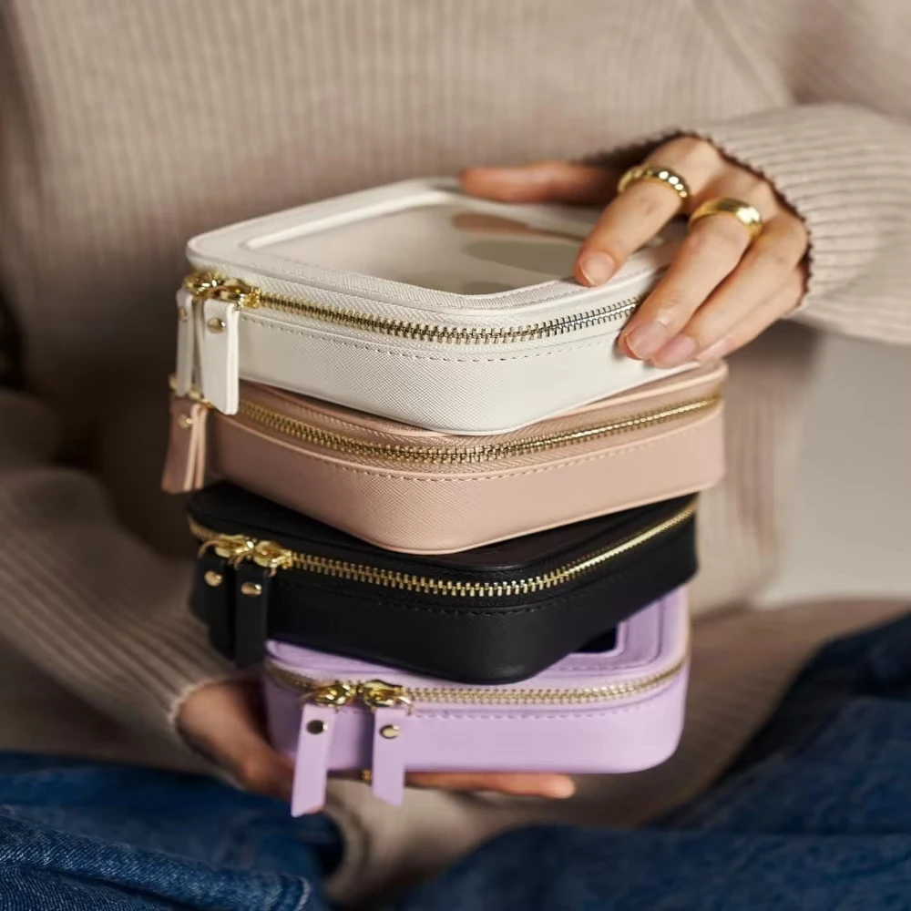 Travel Toiletries Bag Women Transparent Makeup Bags Cosmetic Bags with Zipper Waterproof Wash Bag Large Makeup Bag for Women 2