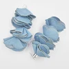 New Bohemia Handmade Four Denim Liner Flower Drop Earrings for Women Statement Earring 5