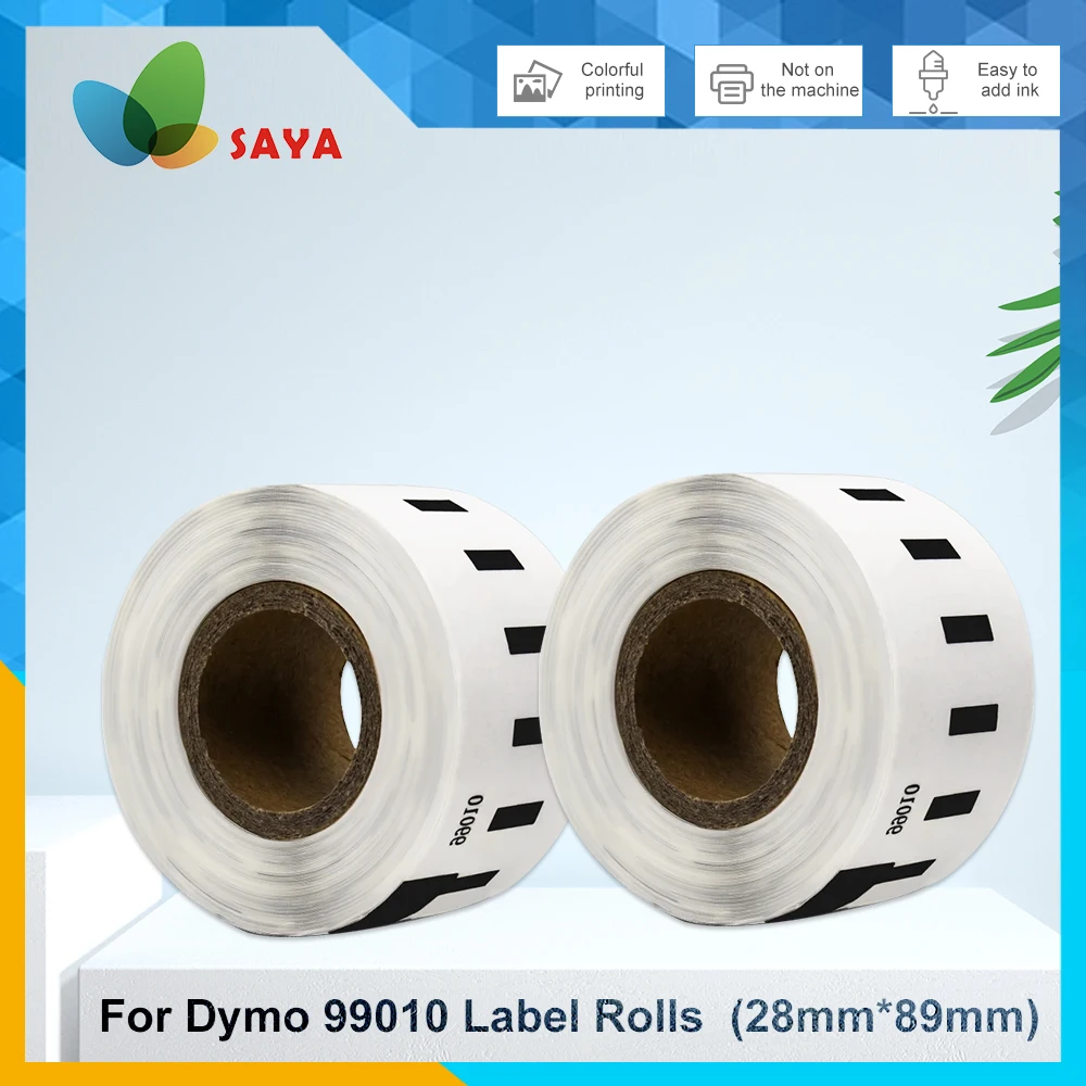 99010 라벨 Dymo 라벨라이터용 감열지 작업, 400 450 450 터보 프린터 SLP 440 450, 롤 당 130 개, 28mm x 89mm