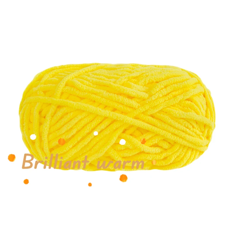 50g/Ball Handmade Velvet Chenille Yarn，Thick Soft Knitting Yarn for DIY Scarf Hat Crochet Chunky Thread Knitting for Sweater 5