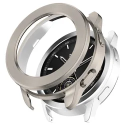 Durable TPU & PC Protective Watch Case with Bezel - Anti-Scratch Cover for Xiaomi Watch S3 (Titanium Steel)