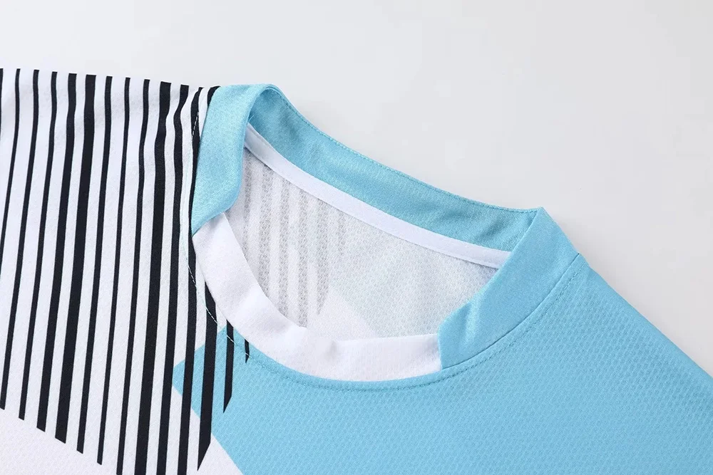 22223 New Quick Drying Table Tennis Clothes, Men T-shirt With Printing Badminton Uniforms Boys Suits Lapel Women T Shirt