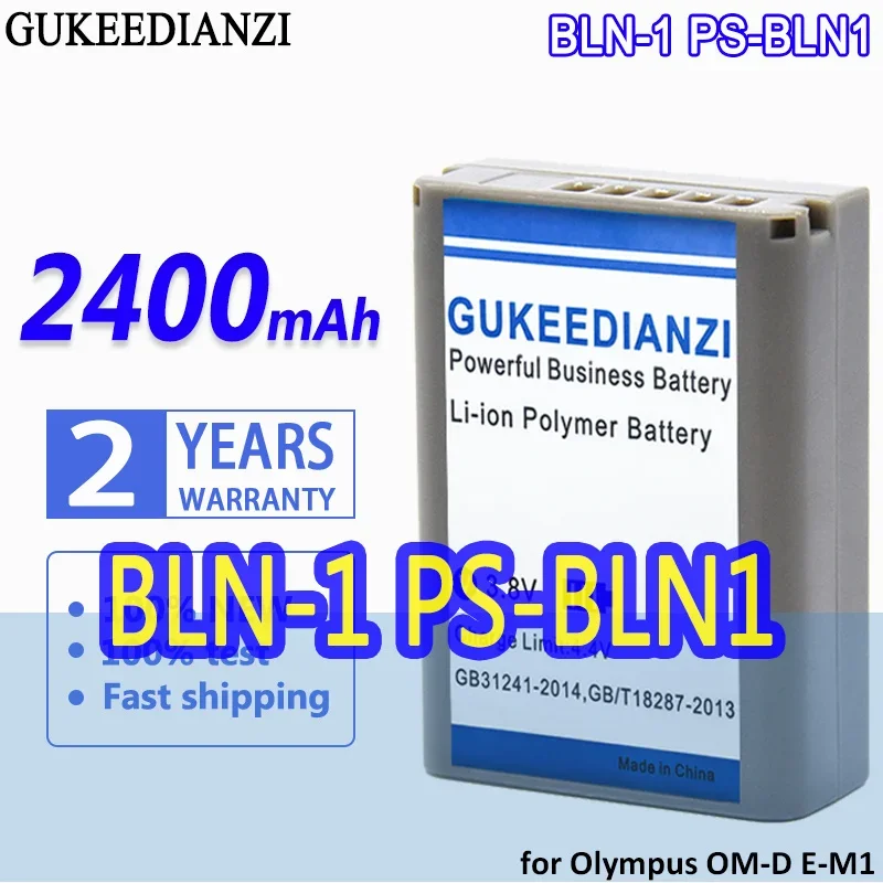 

High Capacity GUKEEDIANZI Battery BLN-1 PS-BLN1 2400mAh for Olympus OM-D E-M1 Pen F E-M5 PEN E-P5 OMD