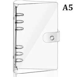 Transparent Soft PVC 6 - Ring Binder Cover with Snap Button Closure (A5 Binder)