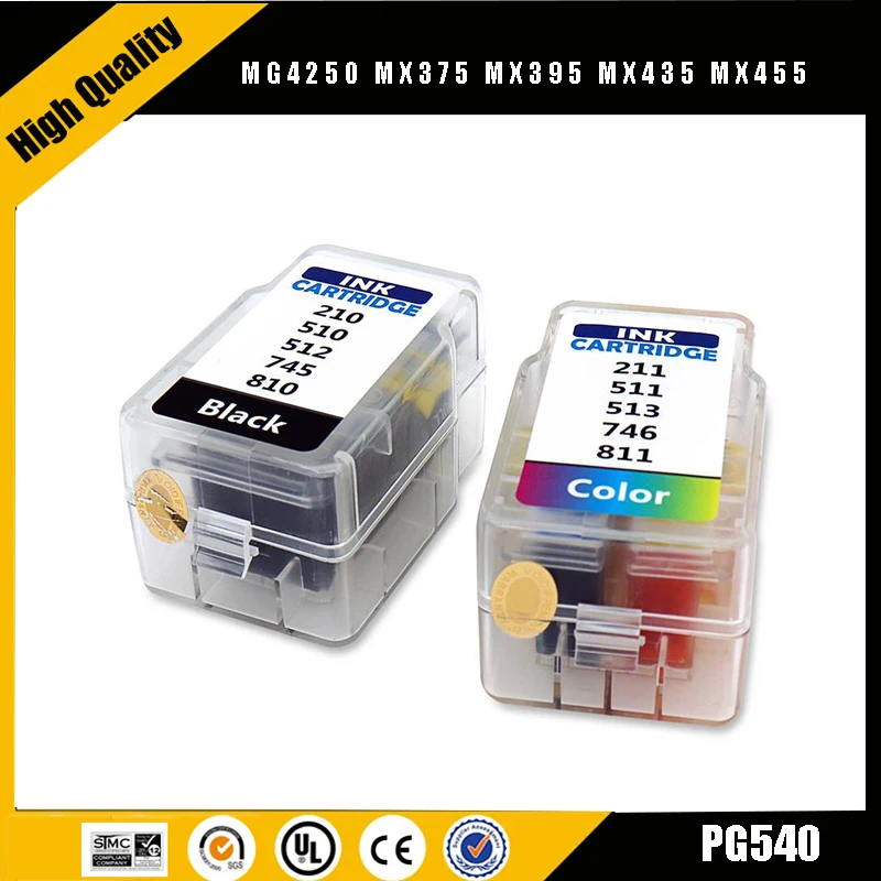 Einkshop Pg-540 Cl-541 Ricarica Cartuccia Intelligente Per Canon Pg540 Cl541 Pg 540 Pixma Mg4250 Mx375 Mx395 Mx435 Mx455 Mx515 Mx525