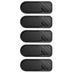 Universal Privacy Webcam Cover for Laptops, Tablets, and Smartphones - Set of 1/5/10 (Black A - 5PCS)
