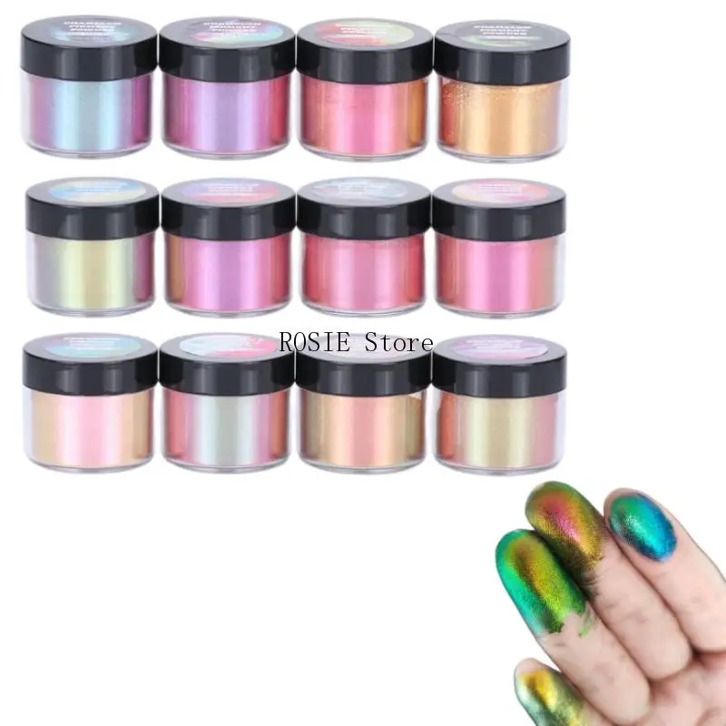 5g Mirror Chameleons Pigment Pearl Gloss Epoxy Resin Glitter Magic Dyed Powder Kit Resin Dye Jewelry Making Tools