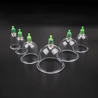 6Pcs Vacuum Cupping Sets with Pumping Gun Suction Cups Back Massage Body Cup Detox Anti Cellulite Therapy Cans Healthy Care Jars 2
