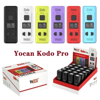 5 stykker 10 stk yocan kodo pro mod vape pen batteri 400mah type-c port 10s forvarme vv e-cigaret oled display til keramisk forstøver_5 stk. 10 st cke yocan kodo pro mod vape pen batteri 400mah type c