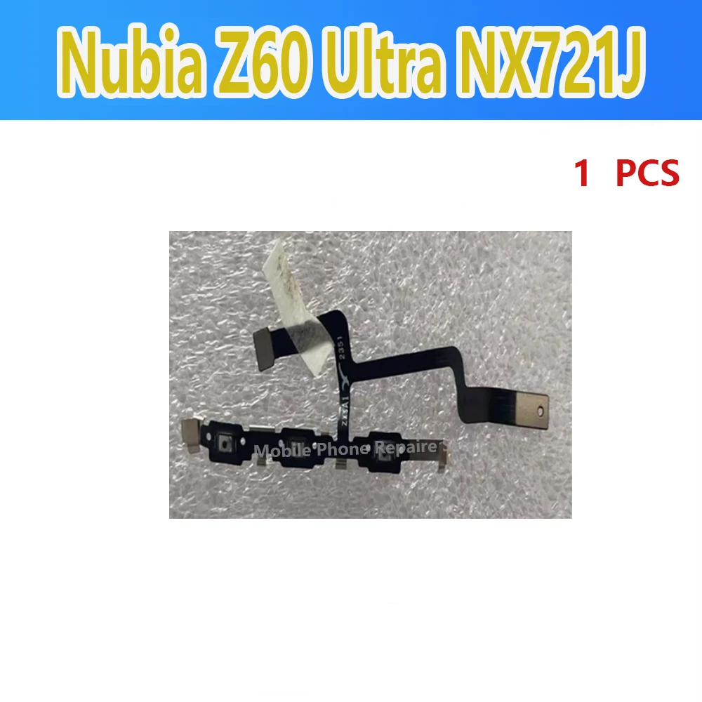 ZTE 누비아 Z60 울트라 파워 볼륨 버튼 플렉스 케이블 (누비아 Z60 울트라 NX721J 전원 켜기/끄기, 볼륨 높이기/아래로 조절 커넥터)