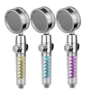 New High Pressure Shower Head Twin Turbocharged Shower Head Handheld Turbo Fan Propeller Shower One-key Stop Massage Showerhead 2