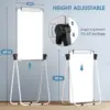 Double Sided Easel Whiteboard with Stand 36x24, Height Adjustable Dry Erase Board Flip Chart, Portable for Office Classroom