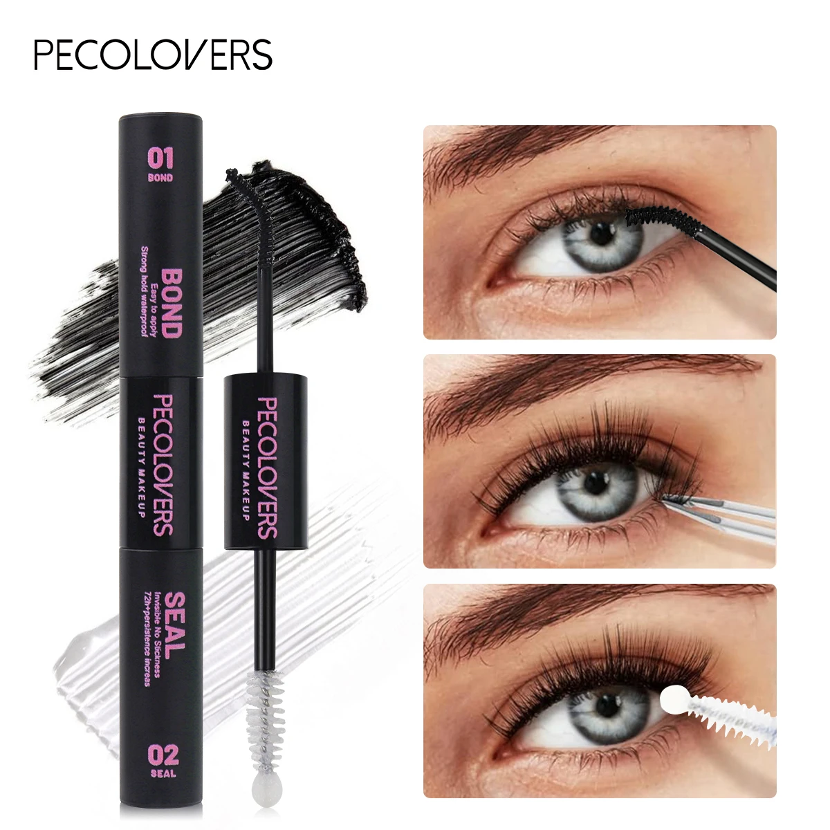 Double-head Waterproof Mascara And Lash Adhesive For Long Lashes_voghion.com
