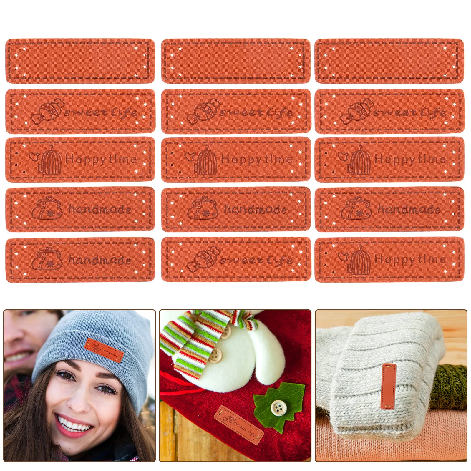 120Pcs 청바지 셔츠 코트 스웨터 가방 용 우아한 태그 크로 셰 뜨개질 퀼트 DIY 의류 라벨링 봉제 공예 라벨