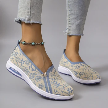 Spring and Autumn New Products Women's Comfortable Printed Breathable Versatile Lazy Shoes