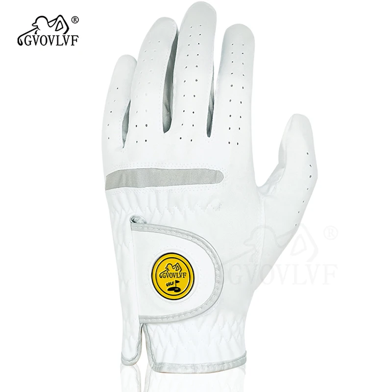 Mens Golf Stable Grip Gloves Micro Soft Fabric Breathable Long Lasting Durable with ball Marker Replaceable 1 Piece or 1 Pair golf gloves,golf glove