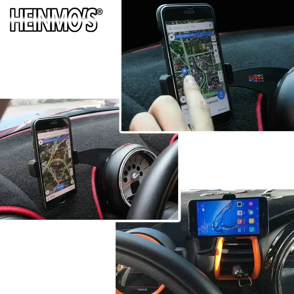 미니 쿠퍼 R55 R56 R57 GPS 전화 홀더 미니 R50 R52 R53 R60 R61 모바일 네비게이션 홀더 용 자동차 스타일링 인테리어 브래킷