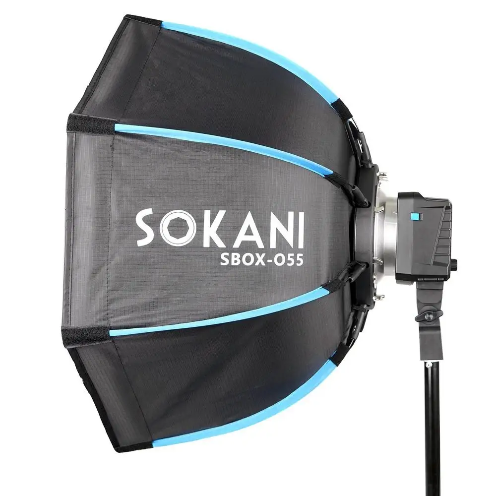 Bowens Mount Softbox Photography Softbox Portable Softbox 55cm Foldable Deep Octagon Softbox Bowens Mount For Sokani X100 X60 Mini COLBOR CL60 Aputure 60X-S 200X-S LED