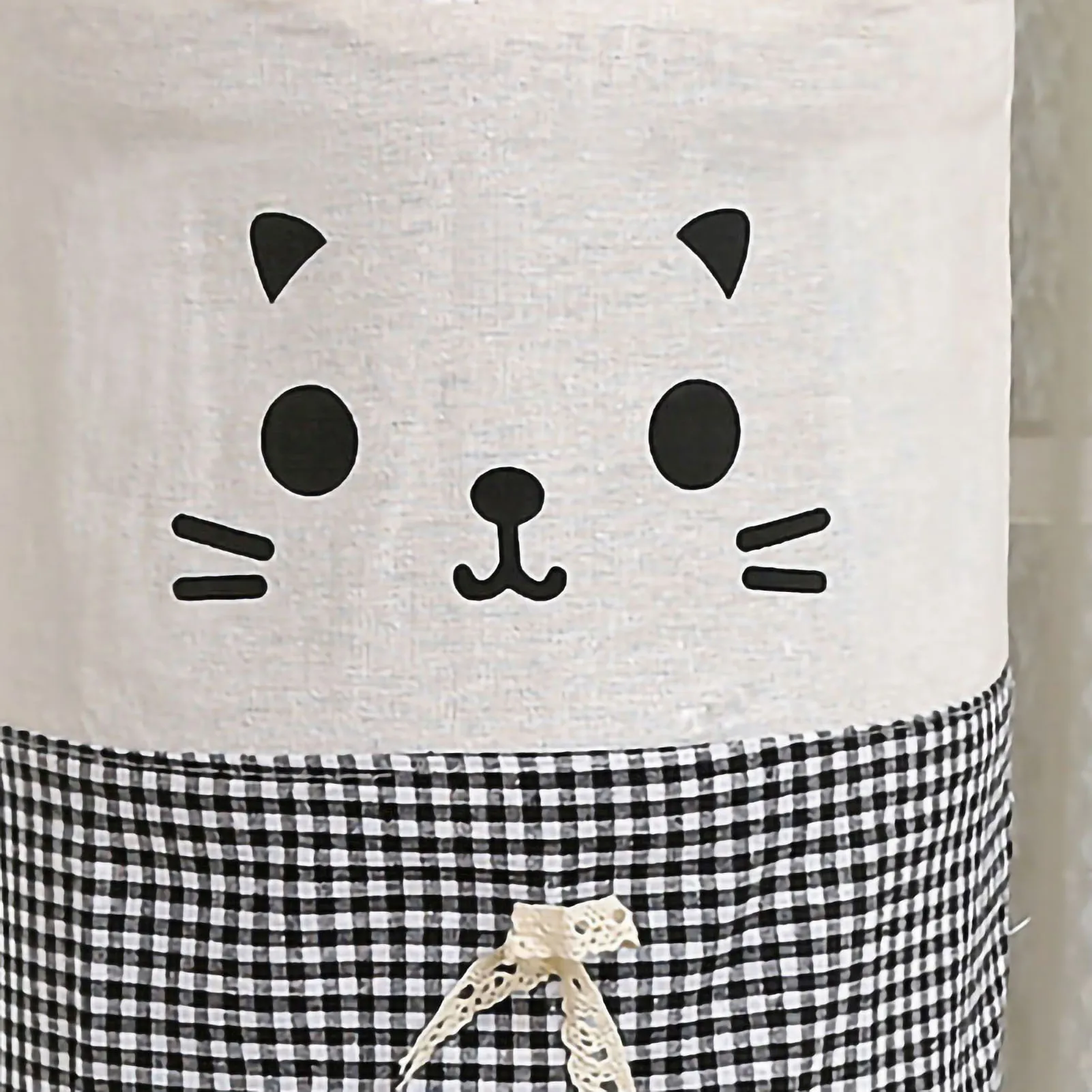 Water Dispenser Cover Water Dispenser Bucket Cover Cute Cartoon Plaid Cat Drinking Fountain Barrel Dust Case For Home Office