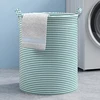 Foldable Round Dirty Clothes Laundry Basket Household Bathroom Storage Bucket Toy Clothes Storage Bag Organizer 4