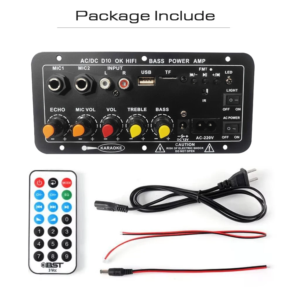 100W HiFi Bluetooth Amplifier Board D1000/D900/D100W/D20/D10 Bluetooth 5.0 Dual