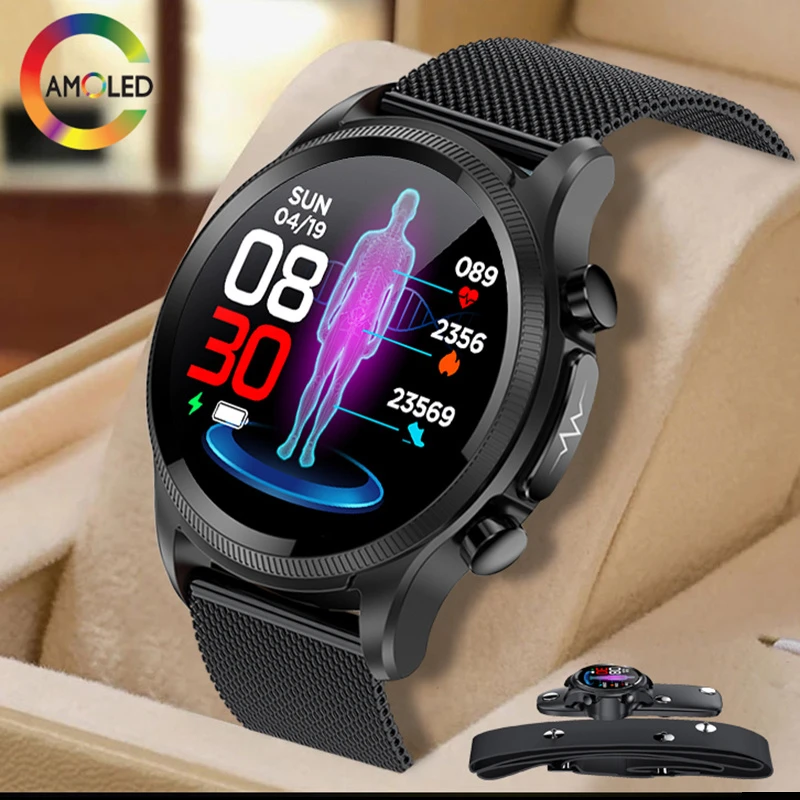 2022 New Ecg Ppg Sport Smart Watch Men 360*360 Screen Chest Sticker