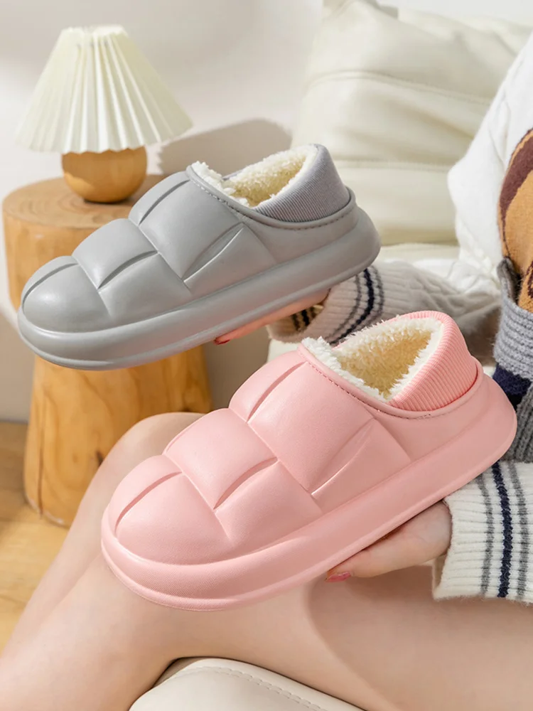 

тапочки женские домашин тапки плюшевые тапки меховые женские Теплые плюшевые женские и мужские зимние домашние тапочки, Нескользящие домашние хлопковые тапочки для пар, пушистые домашние тапочки, мужская обувь